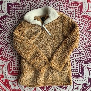 NWT LOVE TREE ORANGE FUZZY JACKET